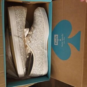 Kate Spade Glitter Cream Sneakers